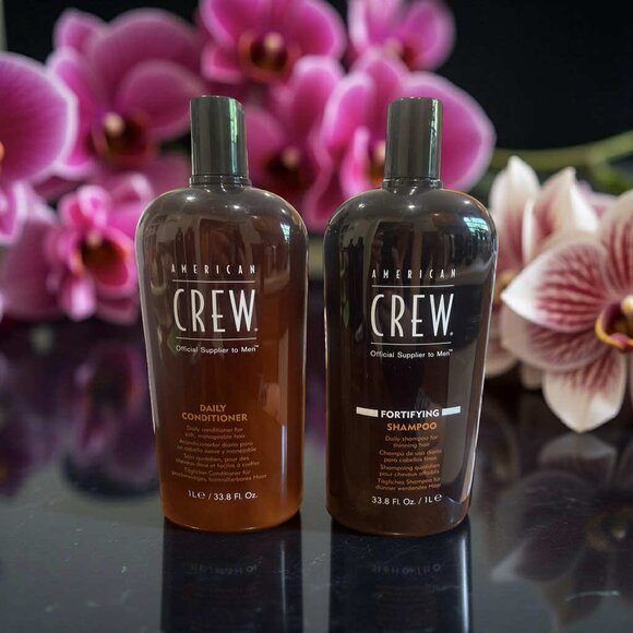 American Crew Fortifying Daily Thin Hair Shampoo & Conditioner 33.8 oz - Picture 1 of 3